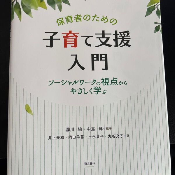 保育者のための子育て支援入門 ソーシャルワークの視点からやさしく学ぶ 園川緑/編著 中嶌洋/編著 井上美和/〔ほか〕著