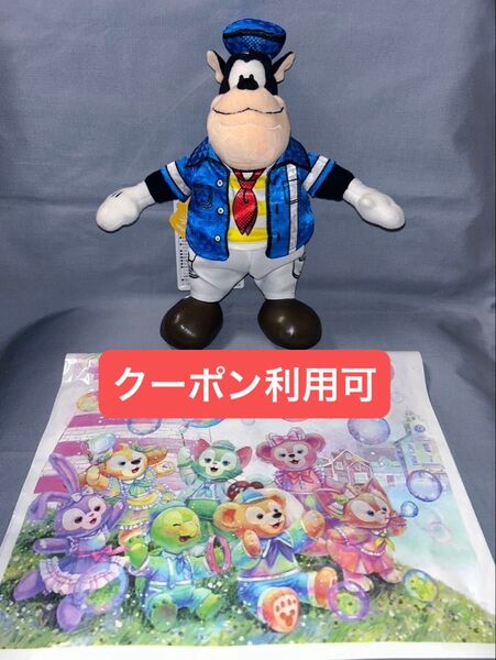 ピート ぬいぐるみバッジ ディズニー パルパルーザ ドナルドのクワッキー・ダック!ダック!ダックシティ!ショップ袋付き!