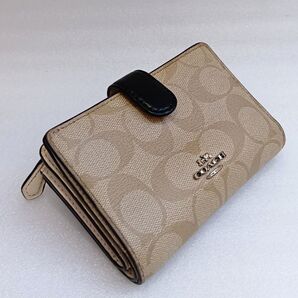 COACH コーチ 二つ折り 財布 レザー ミニ財布
