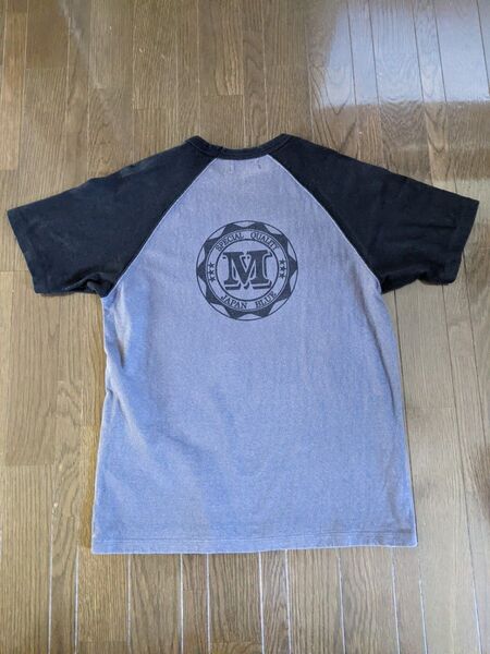 送料込 桃太郎ジーンズ Tシャツ グレーx黒 Mサイズ MOMOTARO JEANS ジャパンブルー JAPAN BLUE