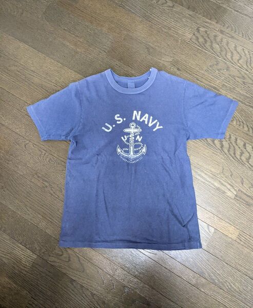 送料込 UES ウエス US NAVY Tシャツ サイズ1(S)ミリタリー WEAR WELL USN