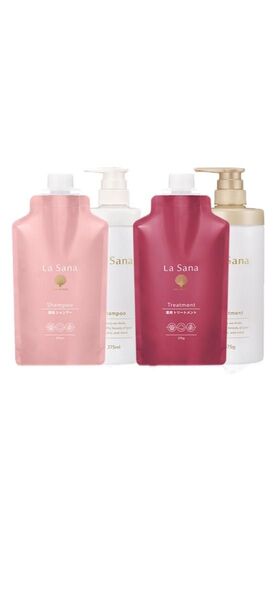 定価8,580円 新品 La Sana 薬用シャンプー&トリートメント詰替セット 専用ボトル付き リニューアル後 ラサーナ