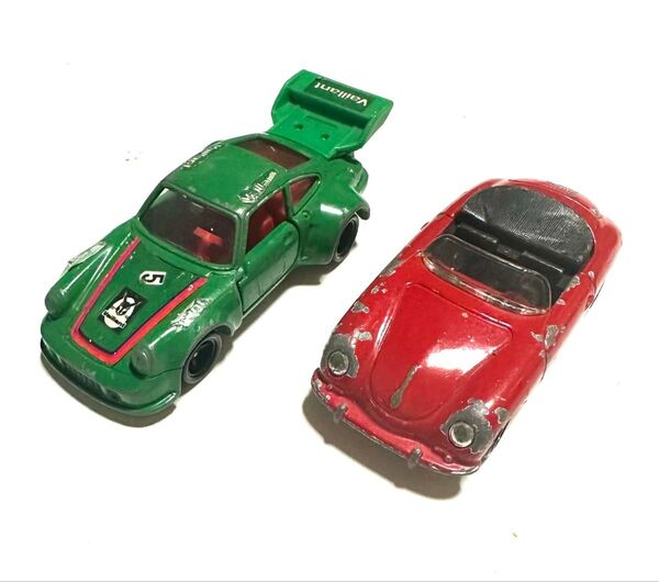 昭和レトロ 当時物 トミカ No.F31 1/61 ポルシェ ターボ / No.F9 1/59 ポルシェ スピードスター 日本製