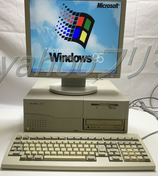 ジャンク品 PC-9821 Xa7 (win3.1/95/MS-DOS6.20)(キーボード・バックアプディスク付き)(02)