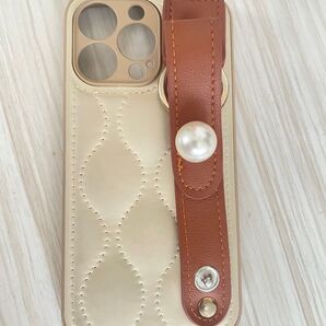 iPhone11pro スマホケース スマホカバー ベージュ パール