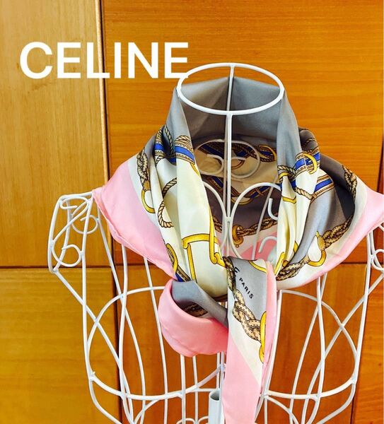 CELINE セリーヌ シルク スカーフ 大判スカーフ ストール