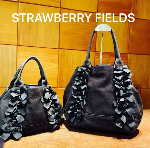 STRAWBERRY FIELDS★ストロベリーフィールズ★ハンドバッグ 2個セット トートバッグ ブラック