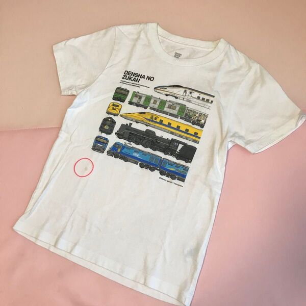 130cm 電車図鑑 半袖 Tシャツ グラニフ 乗り物 小鉄