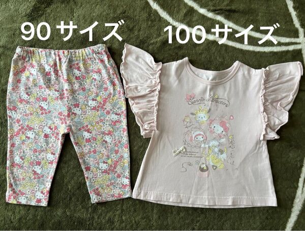 キティちゃんスパッツ90 サンリオキャラクターTシャツ100