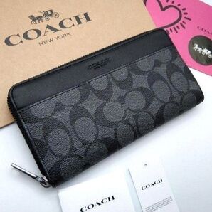 COACH 長財布 財布 シグネチャー メンズ 新品