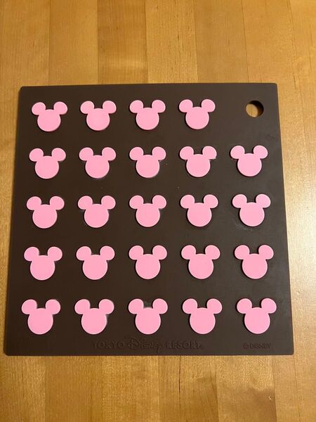 ディズニー ミッキー シリコンマット ピンク 耐熱 鍋敷き コースター