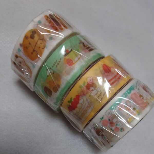 CAKE SHOP パピアプラッツ mizutama マスキングテープ 4巻未使用 18mm×7m カモ井製造 ケーキショップ