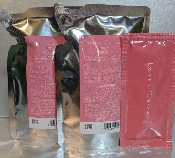 オルビス エッセンスイン ヘアミルク 詰め替え用2個+サンプル1個