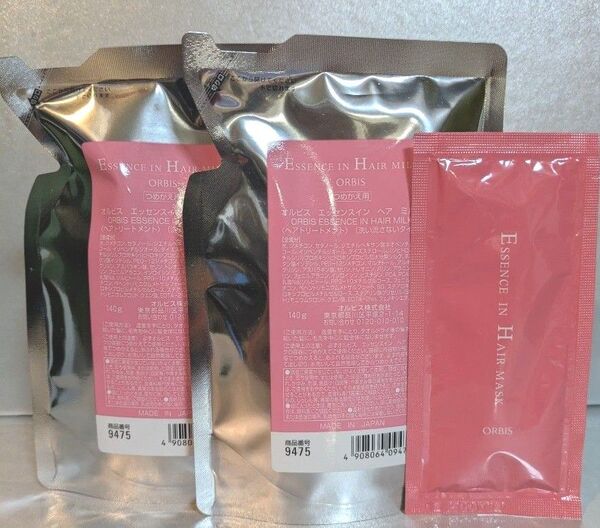 オルビス エッセンスイン ヘアミルク 詰め替え用2個+サンプル1個
