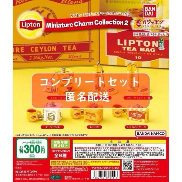 Lipton リプトン ミニチュアチャームコレクション2 全6種 ガチャ