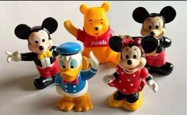 東京ディズニーランド ミッキーマウスなど5体 貯金箱まとめ売り