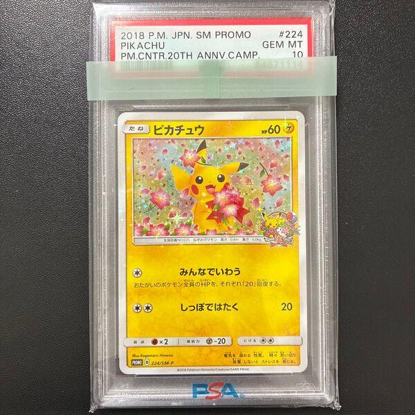 ポケモンカード ピカチュウ 224/SM-P プロモ PSA10 GEM MINT