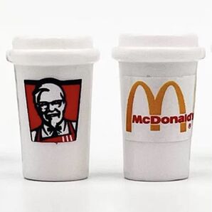 ミニチュアファストフードコーヒーカップ 2点セット ミニモカ 可愛いコーヒーカップ デスクの小物 ドールハウス ミニチュア