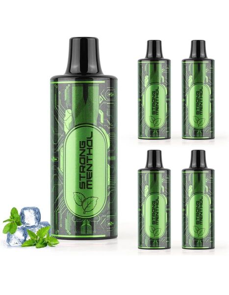 電子タバコ vape 交換用POD 充填済み カートリッジ スーパーメンソール*5 25000回吸引可能 べイプ互換カートリッジ