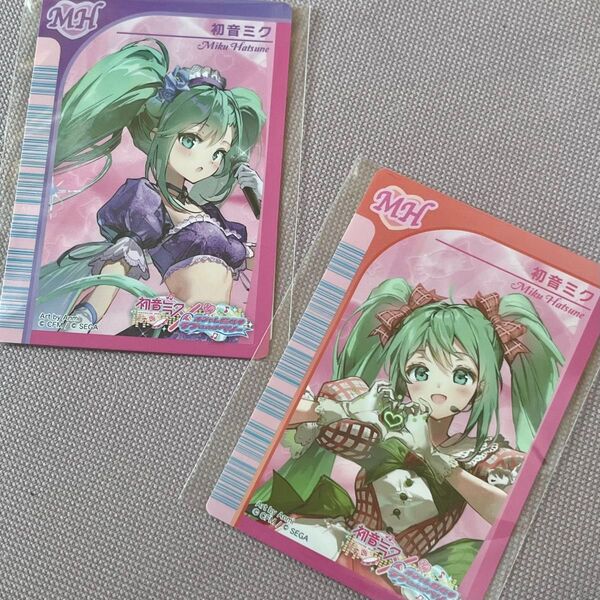 【最安値】セガラッキーくじオンライン 初音ミク オシャレ魔女ラブandベリー マストバイ おまけ2枚セット