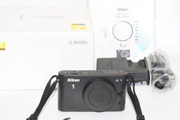 Nikon 1 ニコン J1 MODEL ボディ ミラーレス一眼カメラ 元箱、使用説明書、CD ROM等付属品完備