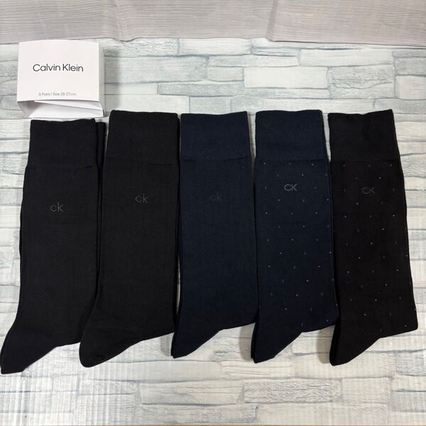 カルバンクライン メンズ ビジネスソックス 5足セット Calvin Klein 紳士 靴下