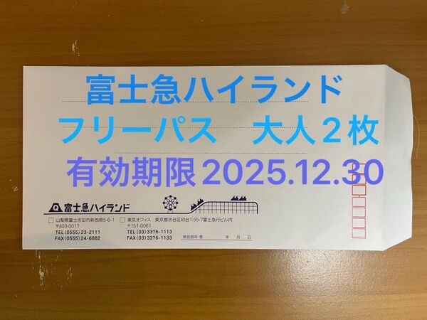 富士急ハイランド 1dayフリーパス 大人2名