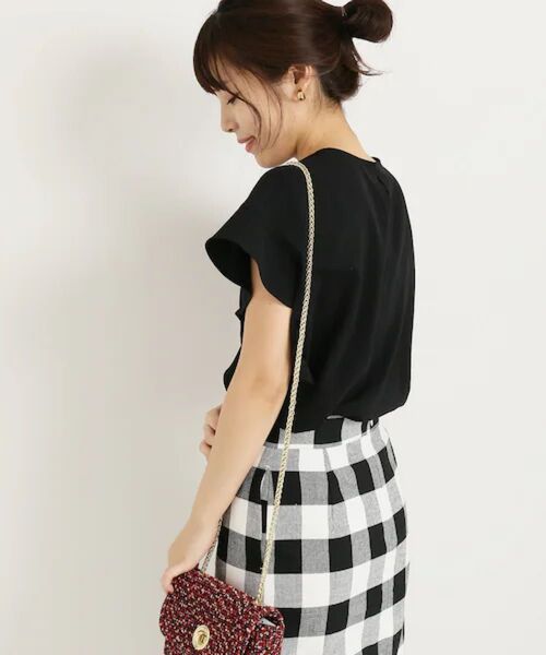 ☆ Spick & Span / スピック&スパン ソデフレアブラウス ブラック ☆