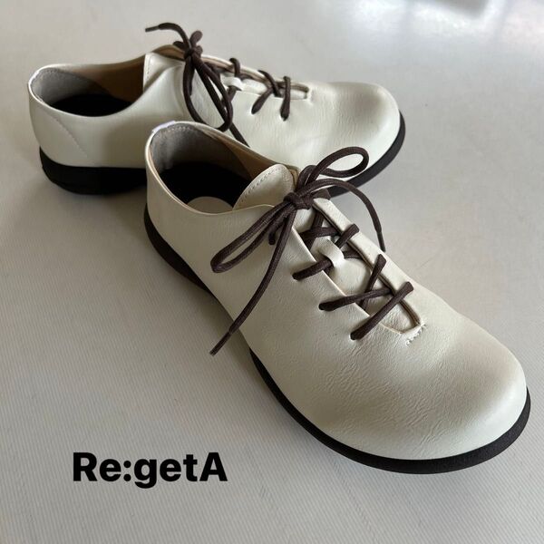 【Re:getA】リゲッタ ★レースアップ コンフォート シューズ S 白