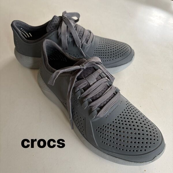 【crocs 】クロックス ライトライド スニーカー M 7 グレー