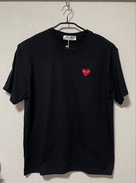 プレイコムデギャルソン Tシャツ 黒 赤ハート