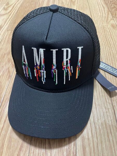AMIRI アミリ 刺繍ロゴ ブラック メッシュキャップ