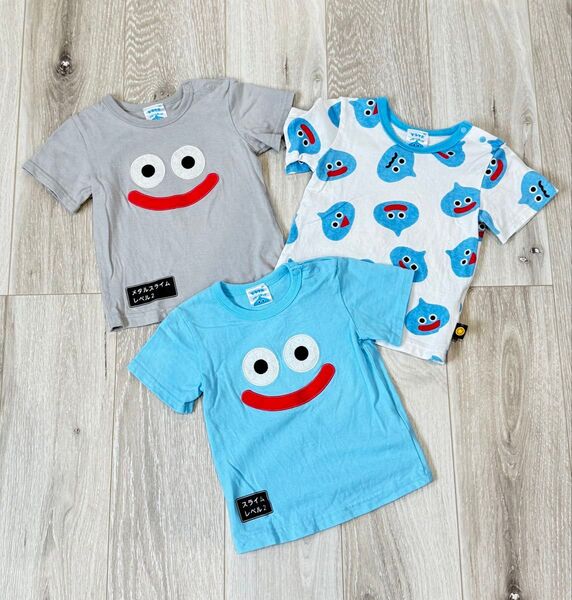 ドラクエベビー&キッズ スライムぴぴぴ Tシャツ 3枚セット 90cm