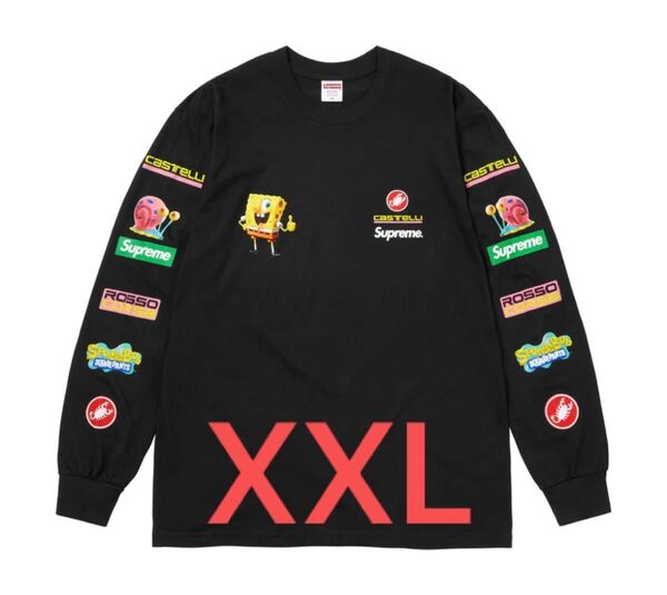 Supreme/SpongeBob SquarePants/Castelli Racing L/S Tee Black XXL