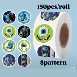 ロールシール シール ステッカー キャラクターロールシール キャラクターシール ロール発送 150枚 モンスターズインク