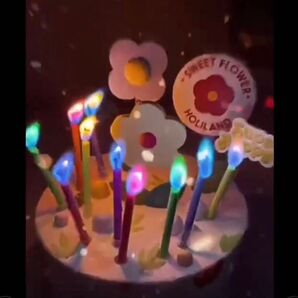 カラフルな炎のキャンドル 誕生日キャンドル 12本セット ケーキ装飾インサート パーティー装飾