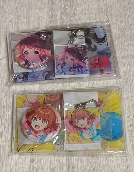 学園アイドルマスター 花海咲季 花海佑芽 誕生日記念セット アクリルパネル アクリルキーホルダー 缶バッジ 初星学園 学マス