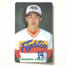 FP【当時もの】カルビー 野球　カード　1991年　No.16 酒井光次郎　日本ハムファイターズ プロ野球チップス_画像1