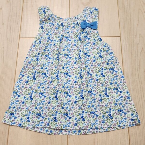 ベビー服 女の子 ワンピース 小花柄 夏服 95