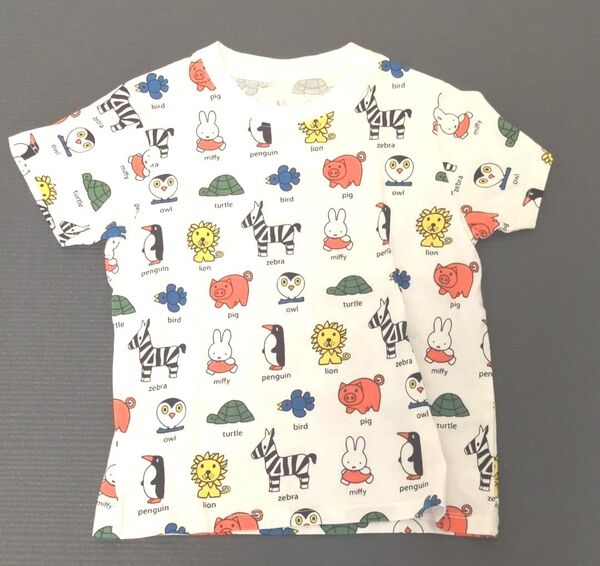 ユニクロ ミッフィー 子供服 110 白 Tシャツ アニマル
