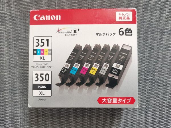 Canon BCI-351XL BCL-350XL マルチパック6色 大容量タイプ 未開封品 期限切れ 純正インクカートリッジ