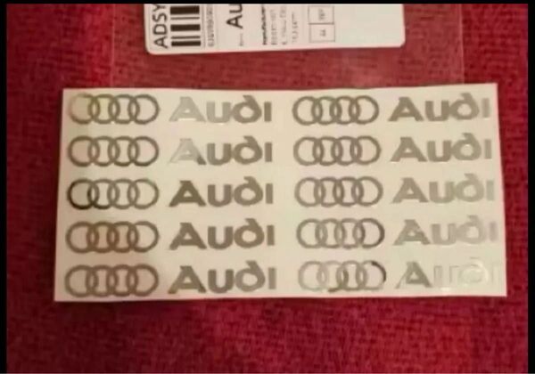アウディ Audi ステッカー アルミ製 3D立体 車シール 車用品 10枚セット 匿名配送