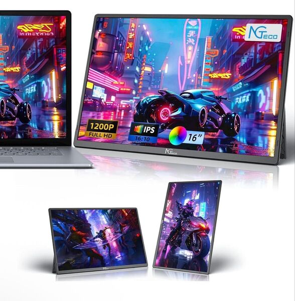 モバイルモニター 16インチ 1920×1200 モバイルディスプレイ ポータブルモニター IPS液晶パネル