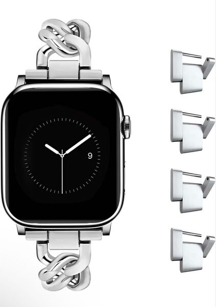 互換性 Apple watch チェーンバンド 49mm/46mm/45mm/44mm/42mm おしゃれ