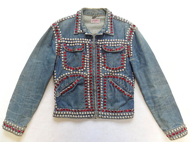 希少USA製 80s Wrangler Gジャン ワッペンカスタム 白三角タグ-