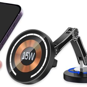 車載ホルダー スマホホルダー マグネット 車載スマホホルダー マグネットワイヤレス車載充電器 16個N52磁石 安定性拔群