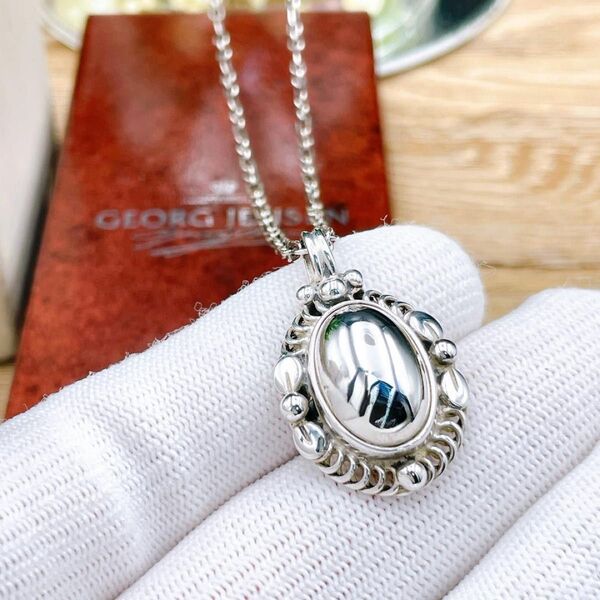 ◇ジョージジェンセン◇GEORG JENSEN 1995年限定 ヘリテージコレクション イヤーネックレス Ag925 スターリング