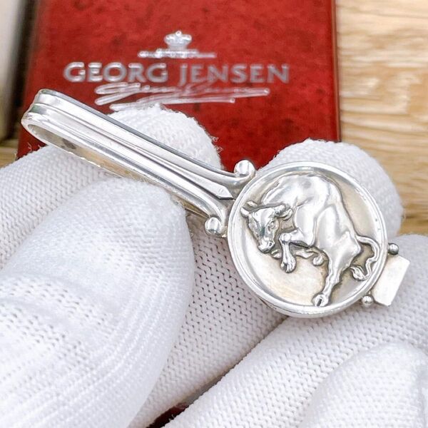 ◇ジョージジェンセン◇GEORG JENSEN 71 ネクタイピン 雄牛 Ag925 シルバー ブランド