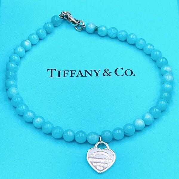 ◇ティファニー◇ 新品仕上済 Tiffany&Co. リターントゥティファニー アマゾナイト ブレスレット ハート Ag925