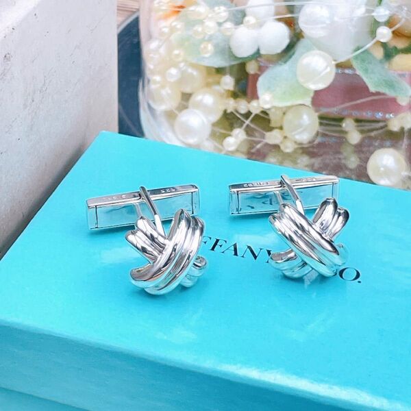 ◇ティファニー◇Tiffany&Co. カフス シグネチャークロス カフリンクス カフスボタン Ag925 シルバー ブランド